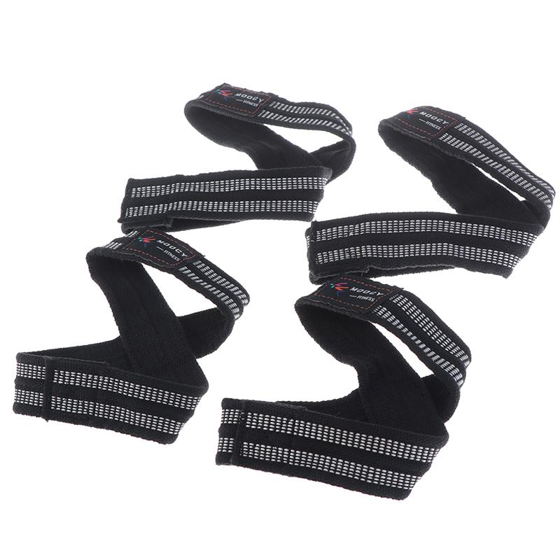 1Pair Figure 8 Straps For Deadlift Weight Lifting Shrugs Heavy Duty Grip Band