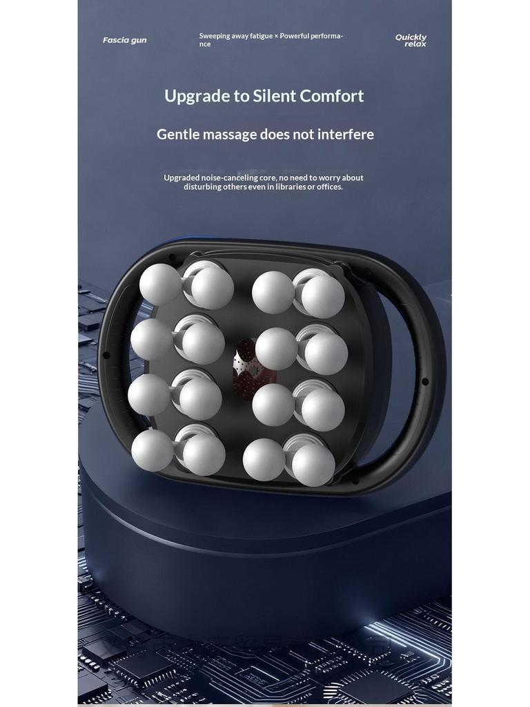 Professional Fascia Massager: 16-Head for Neck, Spine, Lumbar, and Back, Perfect for Deep Relaxation and Lazy People.