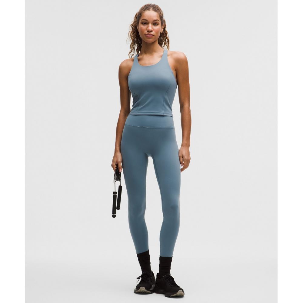 Lululemon Wunder Train RaCerBaCk Tank Top  Medium Support  B C Cup Steel Blue