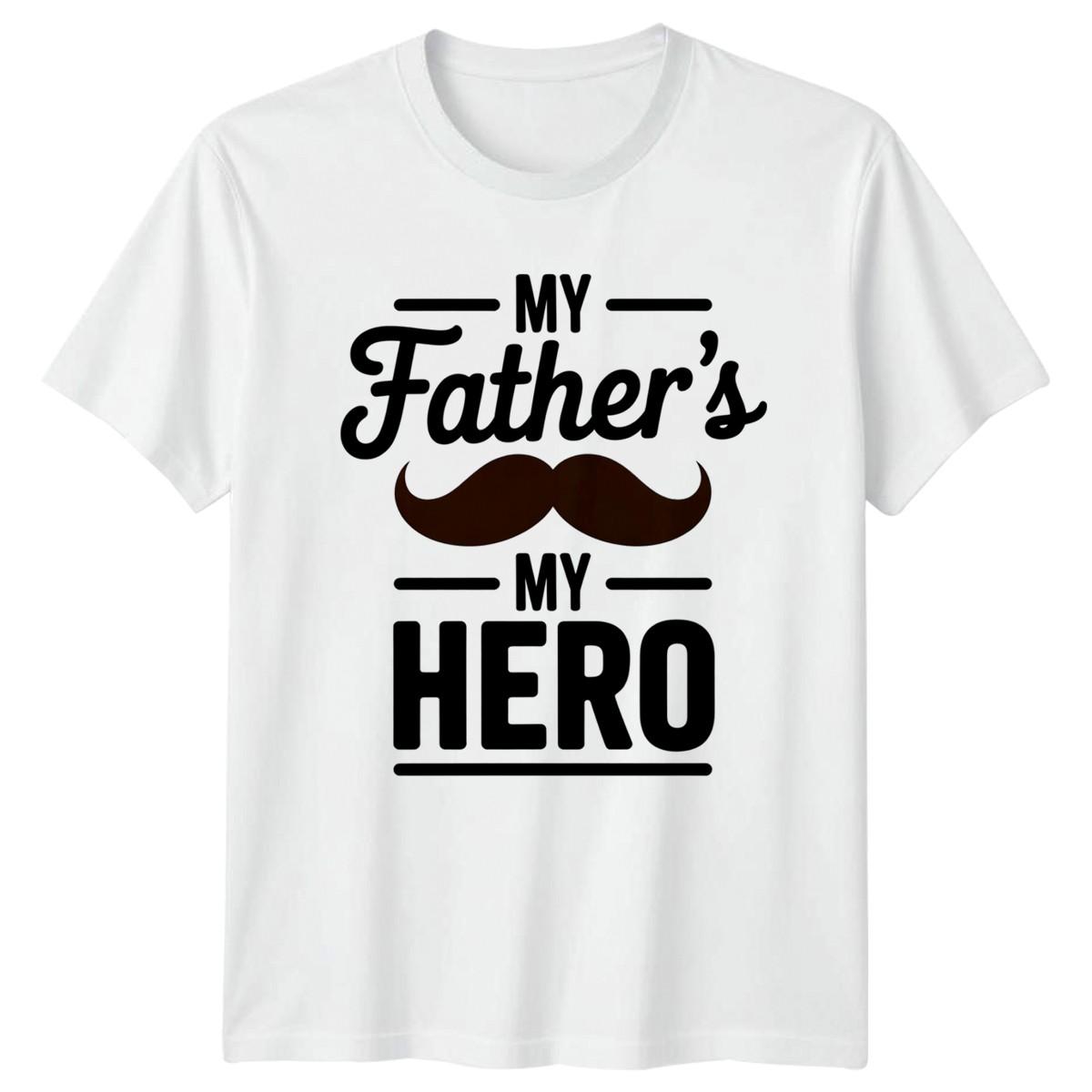 My Fathers My Hero Mens T-Shirt Fatherhood Family Fathers Day Gift For Him XXL