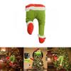 Adorable Plush Green Grinch Leg And Head Ornaments For Christmas Tree Decorations
