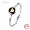 Modish Fashionable Instagram Gold Tone Heart Original 100 % Women Tone Enamel Finger Ring Classic Stackable JewelryFashion Finger
