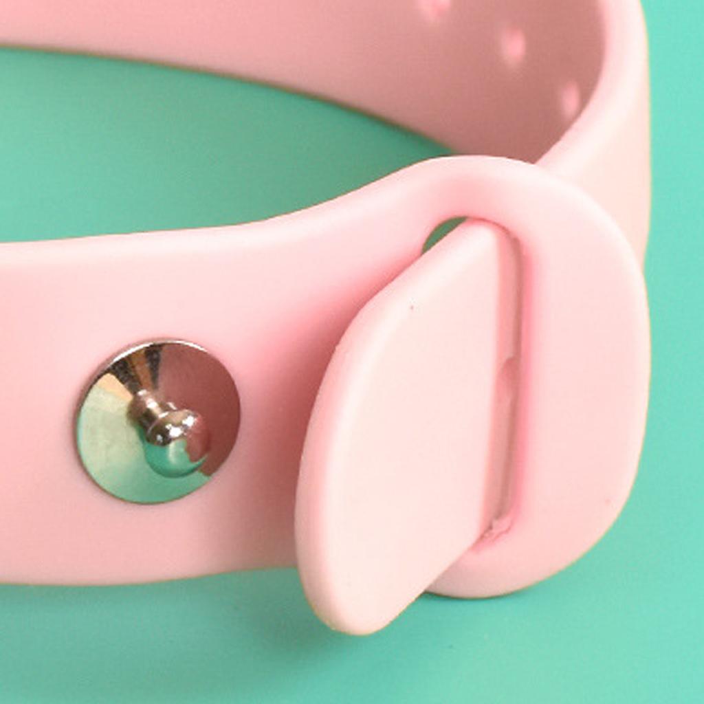 Cat Feather Collar Toys Adjustable Flexible Funny Interactive Cat Feather Wand Collar with Bell for Cat Indoor Play Pink