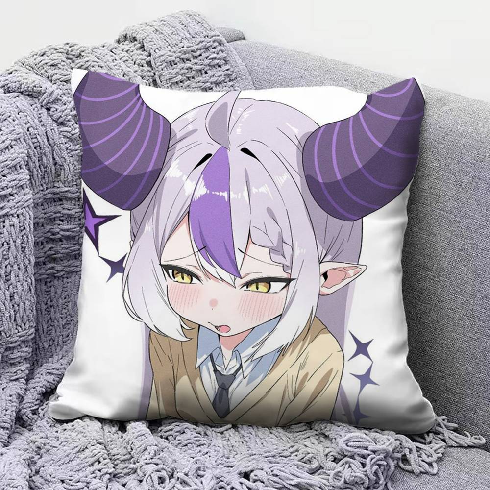 La+ Darknesss Hololive Vtuber Pillow Covers, Home Sofa Cushion Covers And Aecorative Custom