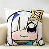 Amane KanataS Cute Cushion Cover Natural Linen Organic Fabric DoubleSided Printing Room Sofa Decor Pillow Case