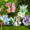 10 Pcs Flower Fairy Theme PET Shell Bare Hand Ledger Angel Figure Decorative Paper Stickers Scrapbooking Accessories