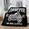 3D retro motorcycle  area Printing Blanket,Fashion Soft Cozy Living room Bedroom Sofa Bed Travel Blanket Birthday Gift