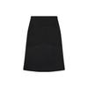 Fila Solid Color Loose Midi Skirt Women Skirts Black F11W314304F-BK
