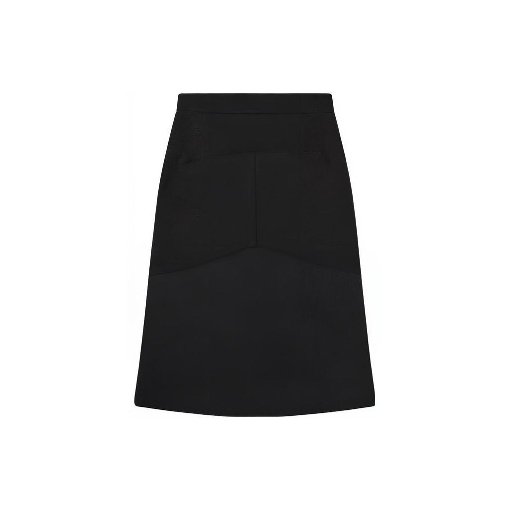 Fila Solid Color Loose Midi Skirt Women Skirts Black F11W314304F-BK