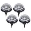 4Pcs Solar Ground Lights Waterproof Color Gradient 8 LEDs Disk Solar Deck Lights for Outdoors