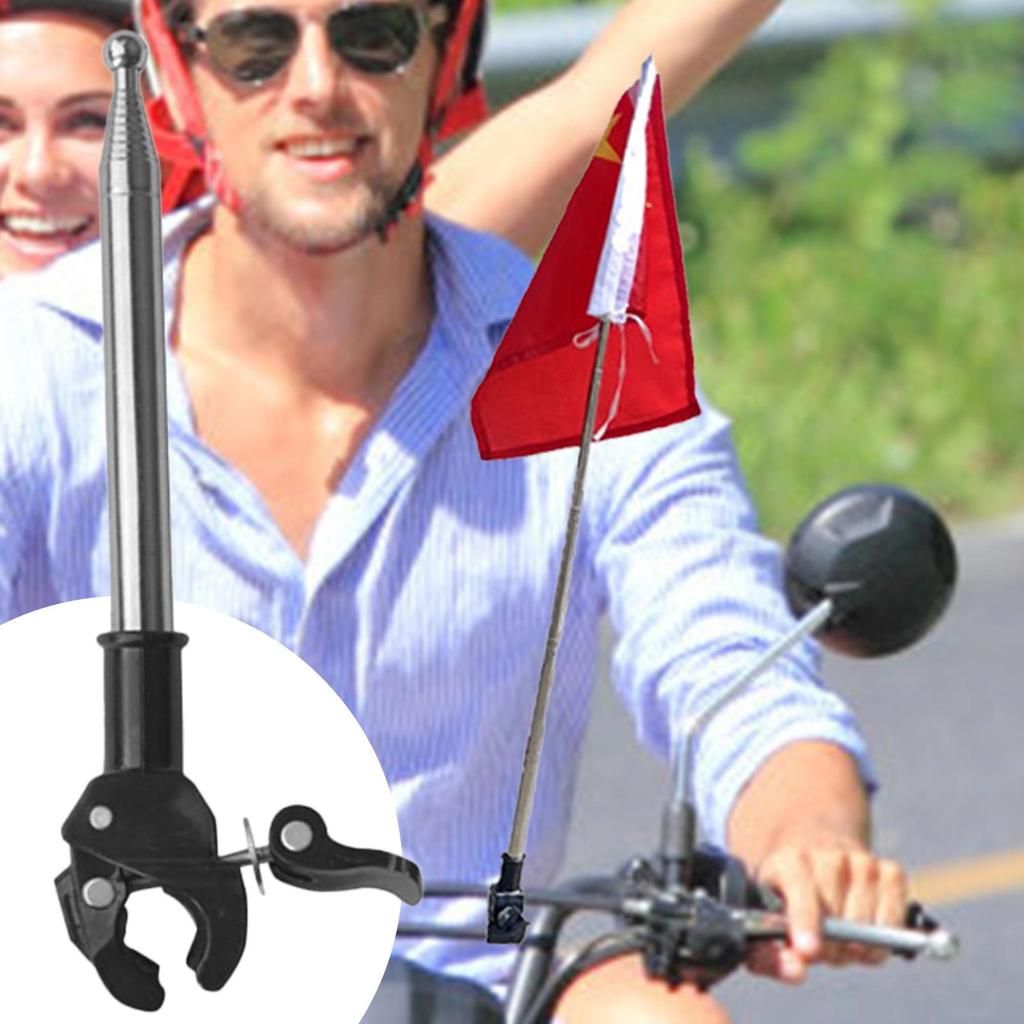 Motorcycle Flagpole Stand Bike Flagstaff Versatile Universal 1.2m Metal Heavy-duty Outdoor Flag Pole Bracket for Boat Vehicle