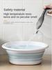 Portable Folding Basins Wash Basins Folding Laundry Plastic Tub Baby Bath Basin Laundry Tub Hanging Bathroom Kitchen Accessories