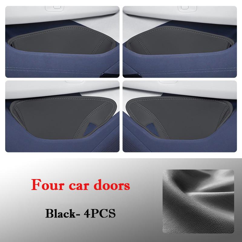 

For Zeekr 001 2026-2026 Car Door Slot Storage Pad Leather Door groove Protective Mats Storage Barrel Interior Accessories For Zeekr 001 21-23