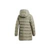 adidas Women's Olive Green Mid-Length Hooded Down Jacket GE9982
