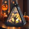 Halloween Pumpkin Lantern Witch Portable Carry Light Trick or Treat Decoration Party Scene Setup Props for Mantel Cabinet Decor