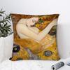 G-Gustav K-Klimt Oil Painting Pillow Case Sofa Decorative Home Double-Sided Print Plush Square Throw Pillow Covers Cushion Decor