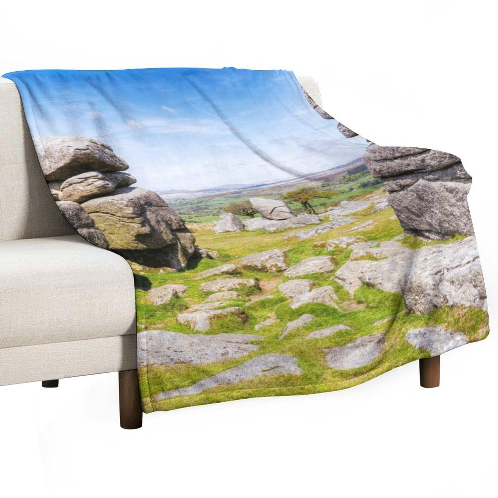 

Dartmoor National Park, Devon, UK Throw Blanket Hairy Luxury Designer blankets ands Extra Large Throw Blankets 30x40in