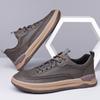 Fashion Non-Slip Basic Shoes for Men Outdoor Casual Leather Shoes British Style Male Treking Footwear Hot Sale Trainers Travel Sneakers