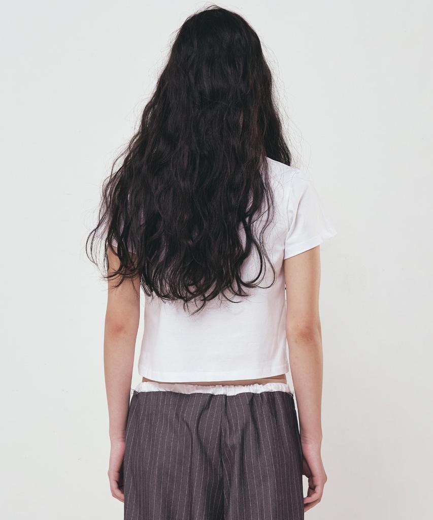 Nigaennikol Rose Signature Crop Top_White Yellow