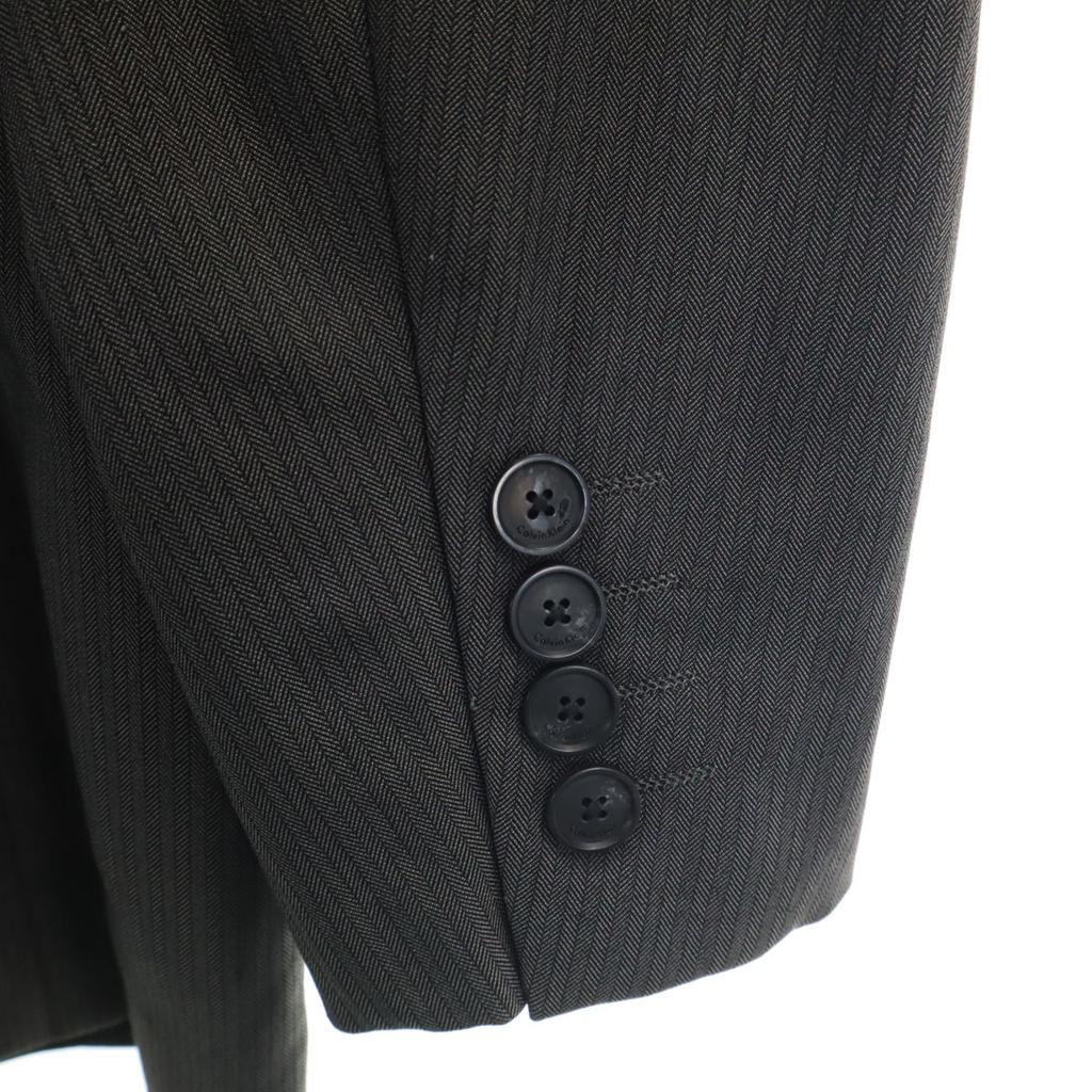 Calvin klein Striped Pattern suit Setup 34 gray Men's Used