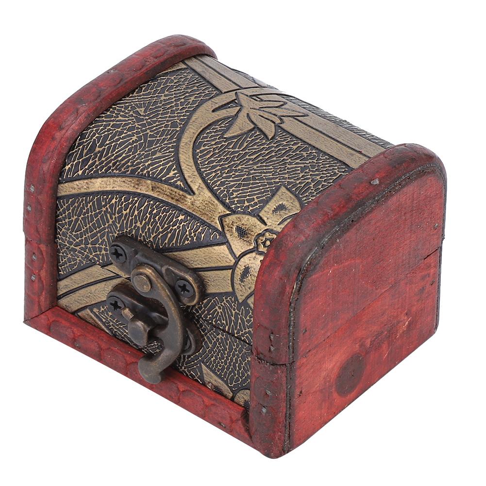   Wooden Jewelry Storage Box with Clasp, Vintage Handcrafted