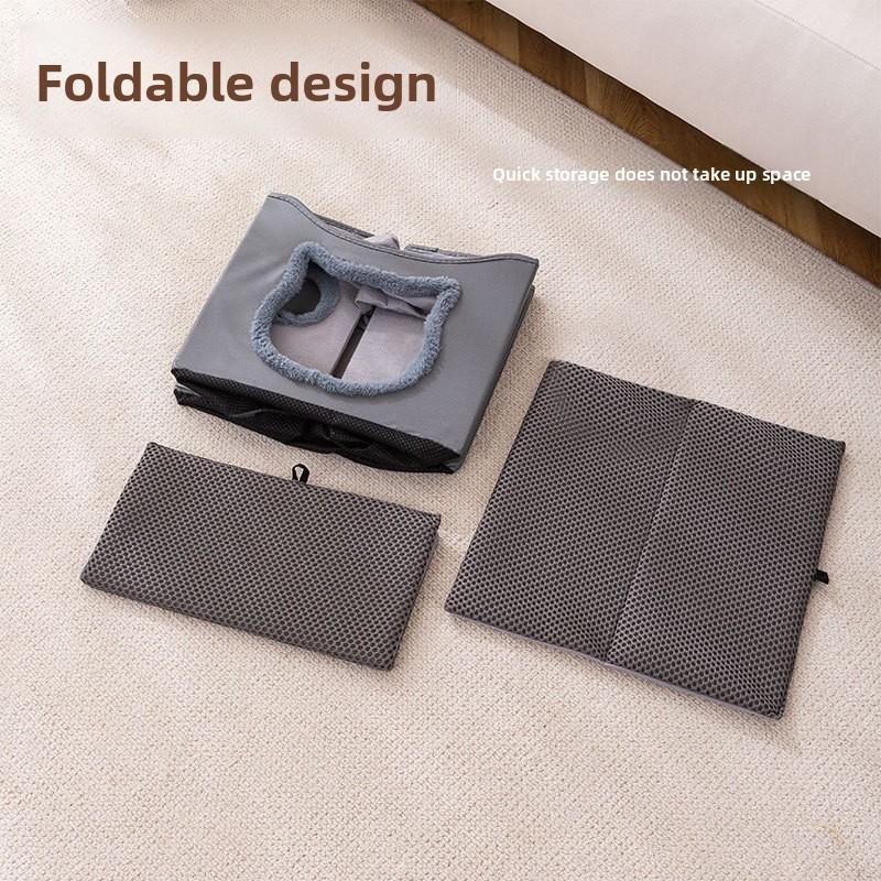 New Pet Double-layer Cat Bed Indoor Foldable and Scratch Resistant Technology Fabric Washable and Breathable Material