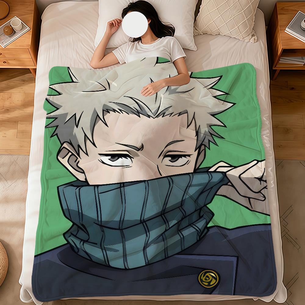 Warm Soft s-Satoru Plush Blanket Anime Yuta Sofa Living Room Itadori Okkotsu Gojo Home Kaisen Yuji Bed j-Jujutsu Gift Pet Hogar