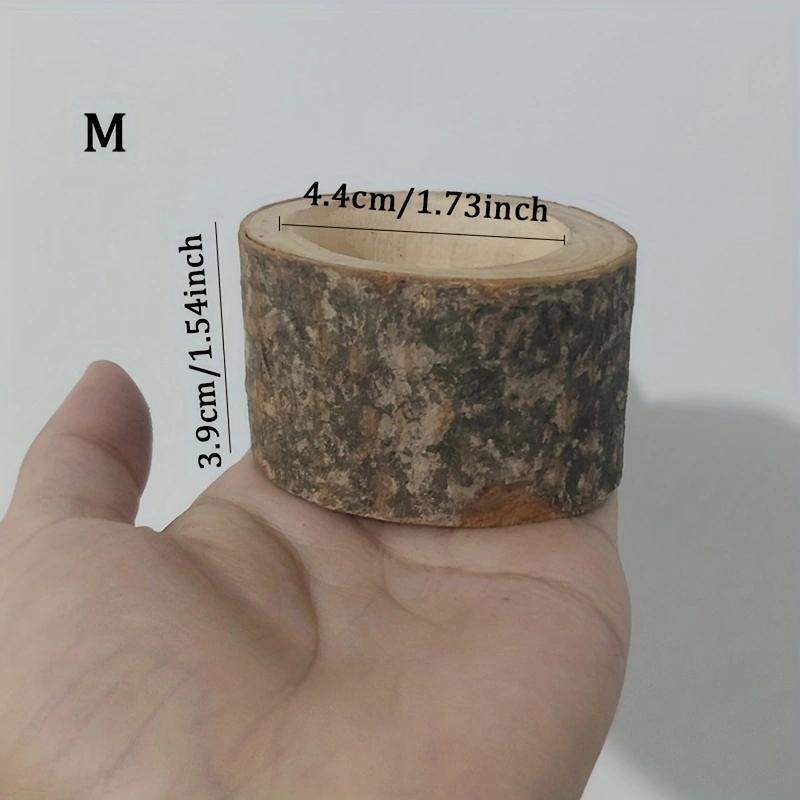 Wood Timber Pile Candle Holder Stand Log Candlestick Succulent Plants Flowerpot Candle Holders Ornament Decor