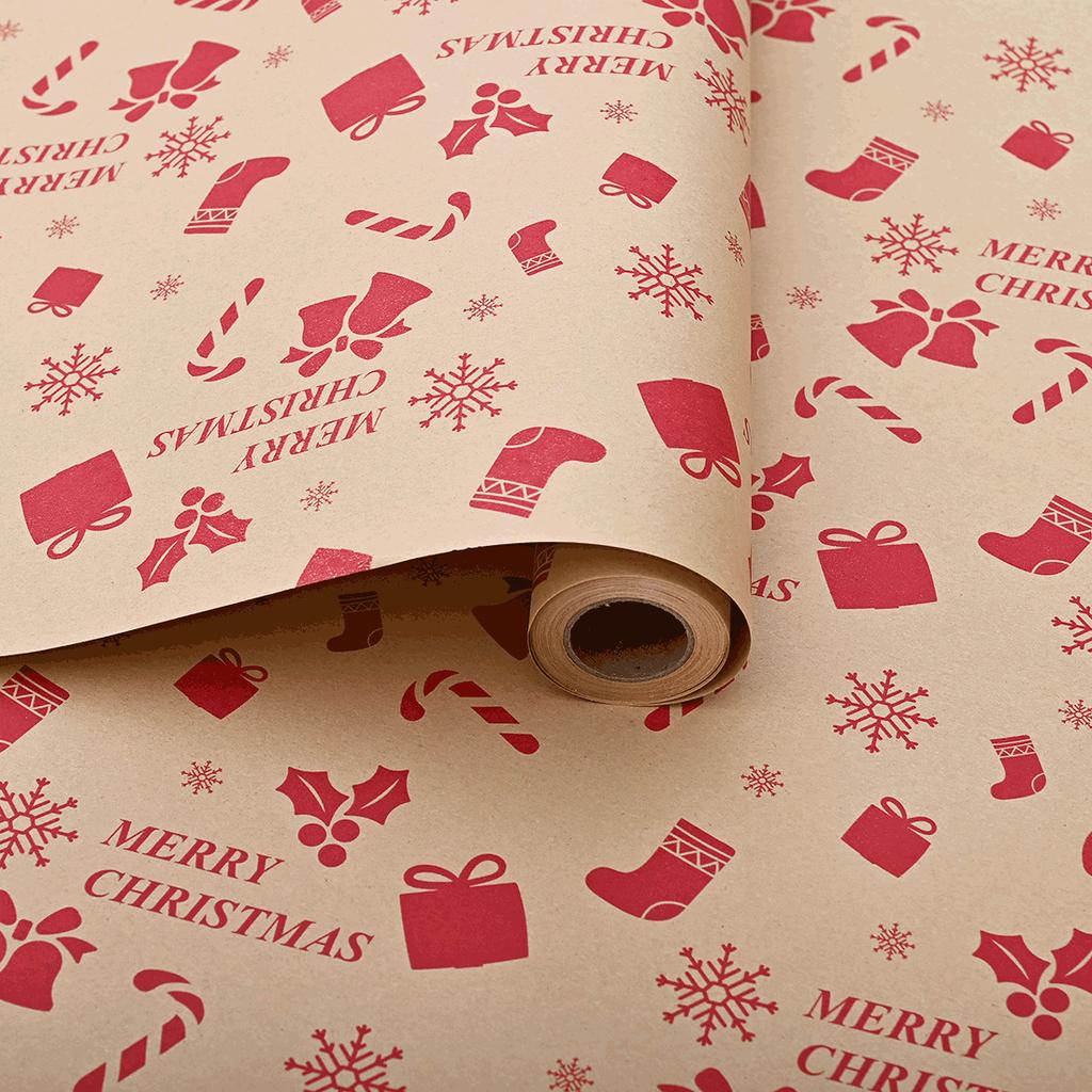 New Roll Christmas Wrapping Paper Long Roll Large Size Gift Gift Birthday Holiday Flower Wrapping Decoration