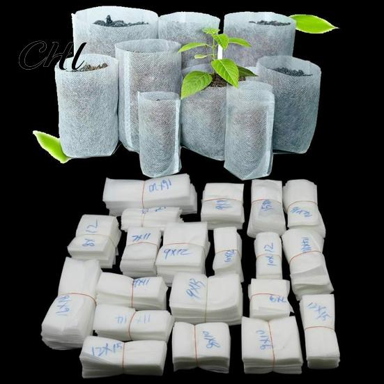 Outdoor 100Pcs -Degradable Corrosion Resistant Gardening Supplies Non-woven Fabric Nursery Bag Pot