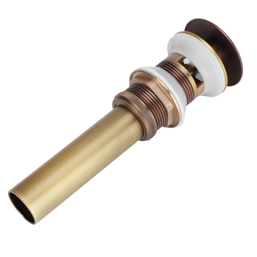 Brass Popup Drain Stopper Bathroom Basin Sink Draining Without Overflow AccessoryAntique Big