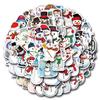 55 Winter Christmas Snowflake & Snowman Stickers for Suitcases, Water Bottles, Scooters