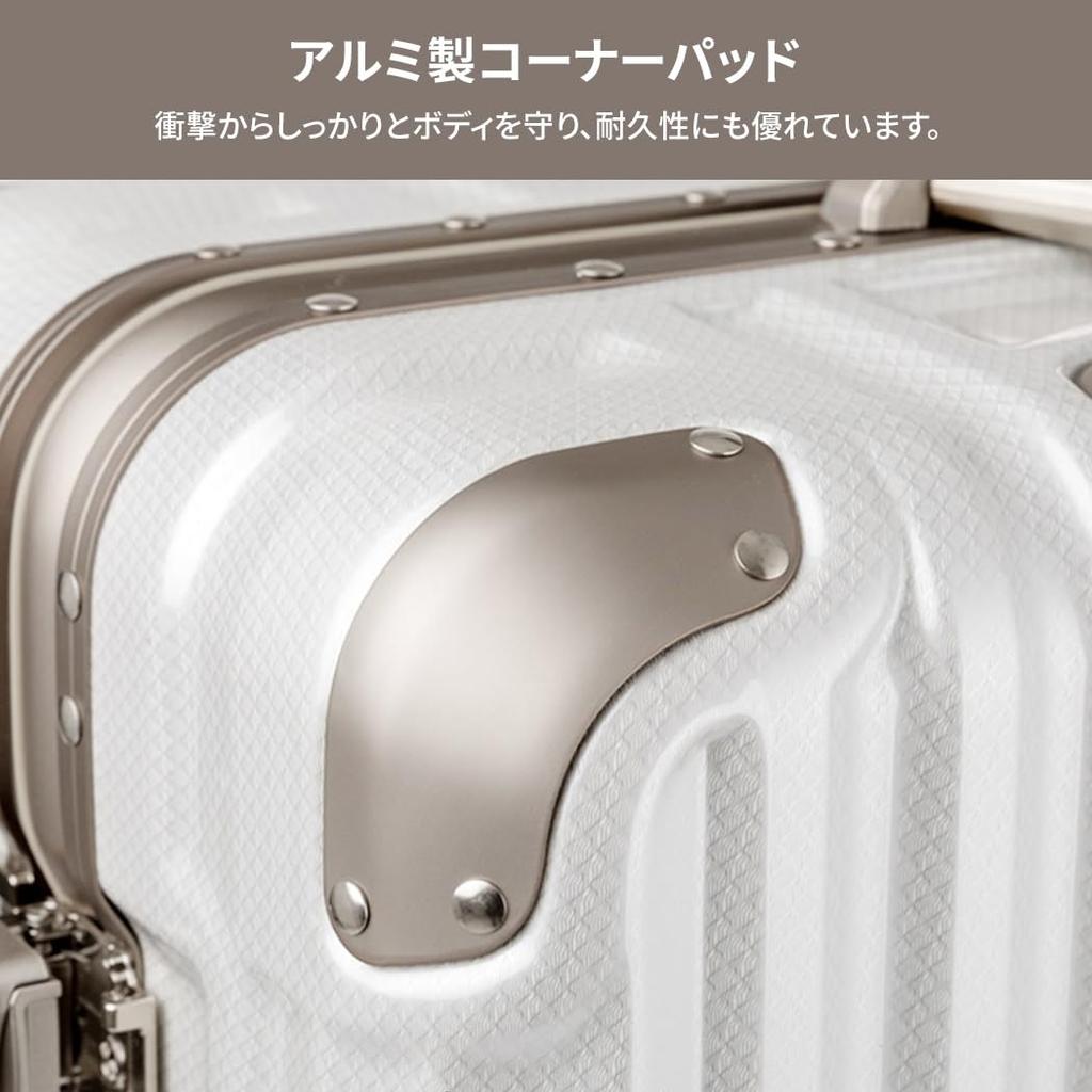 Suitcase Shockproof Aluminum Frame Carry Case S Size Quiet Double Casters TSA Lock Carry Bag Business Travel [Legend Walker] Carry-on (1-3