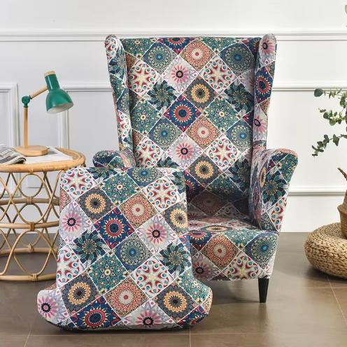 Mandala Patterned Armchair Cover