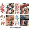 Rose Butterfly Butterfly Tattoo Stickers Lotus Green Leaf Floral Fake Tattoos  Leg/ Arm/ Hand/Foot