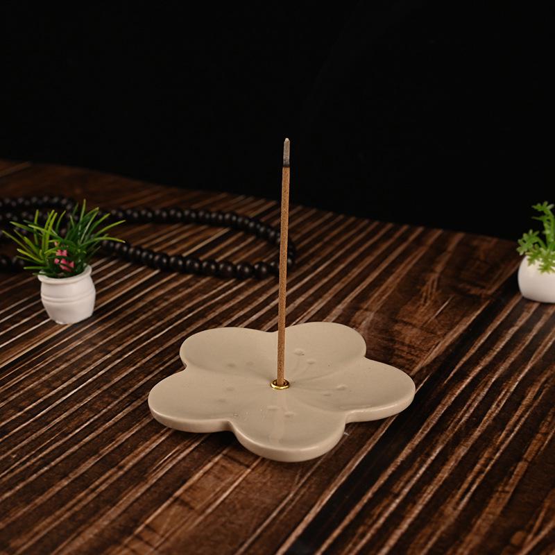 

Cherry Blossom Portable Mini Sandalwood Incense Burner - Indoor Herbal Ash Holder