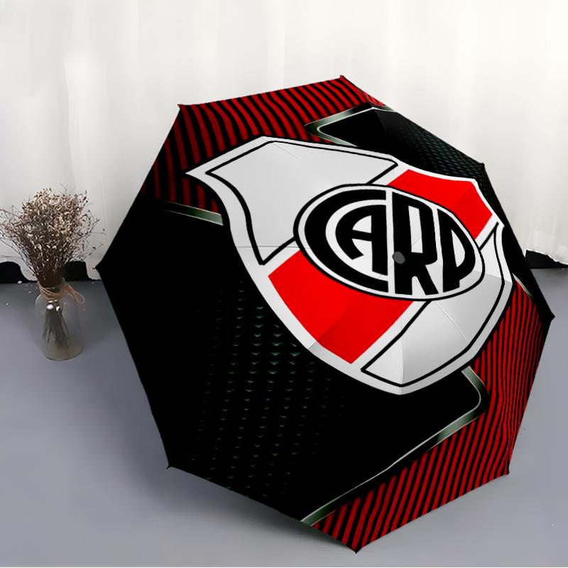 Printed Club Atlético River Plate Printed Folding Umbrella,Outdoor,Leisure,And Travel Umbrella,Durable Umbrella Fabric,Birthday And Holiday Gift