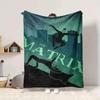 1pc The Matrix Flannel Throw Blanket - HD Printed Lightweight Soft Warm All-Season Blanket for Sofa, Bed, Travel, Camping 031