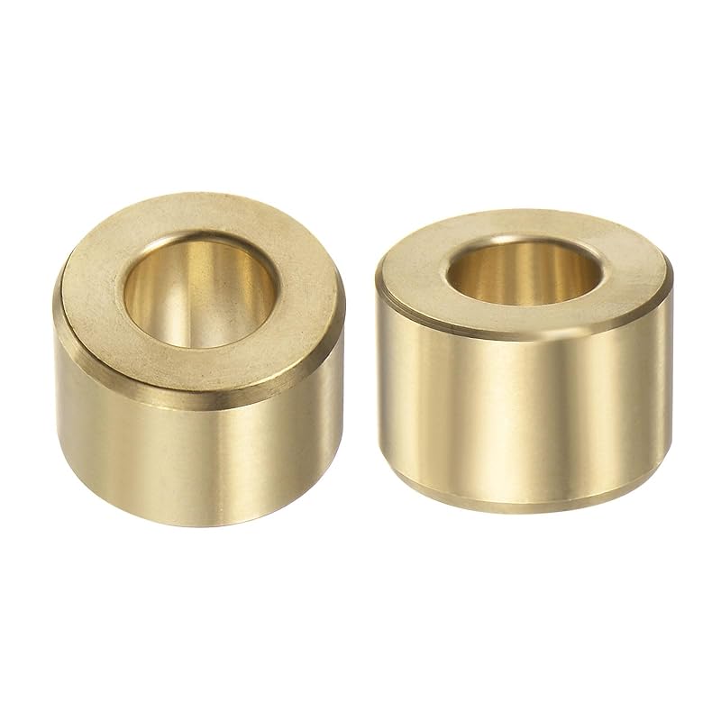 HARFINGTON 2pcs Sleeve Bearings 1/2" Bore 5/8" OD 1" Length Wrapped Oilless Bushings Brass Alloy for Transmission Conveyor Systems
