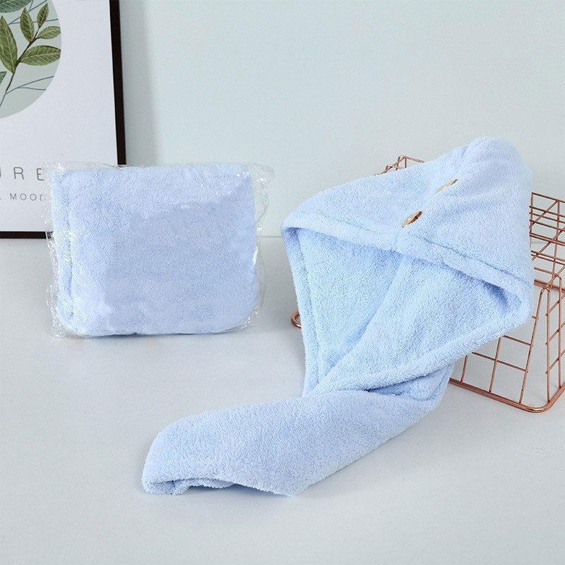 Hair Drying Hat Long Hair Quick-Dry Towel Women Bath Hat Solid Towel Cap Bathroom Super Absorption Turban Hair Drying Cap