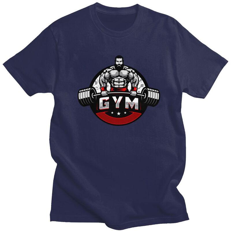 Custom Bodybuilding Gym Tshirt for Men Short Sleeves T Shirt Fitness Muscle Tshirt Pure Cotton Tees Gift Idea