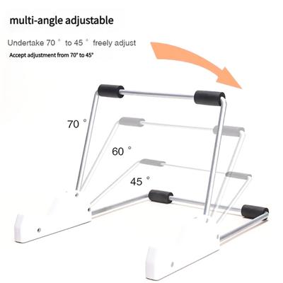 Aluminum Tablet Holder Angles Adjustable Tablet Stand Slip Resistant Base Foldable for Office Kitchen Travel Use