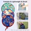 Japanese Style Folding Fan Mini Size Round Decorative Fan Summer Handheld Fan