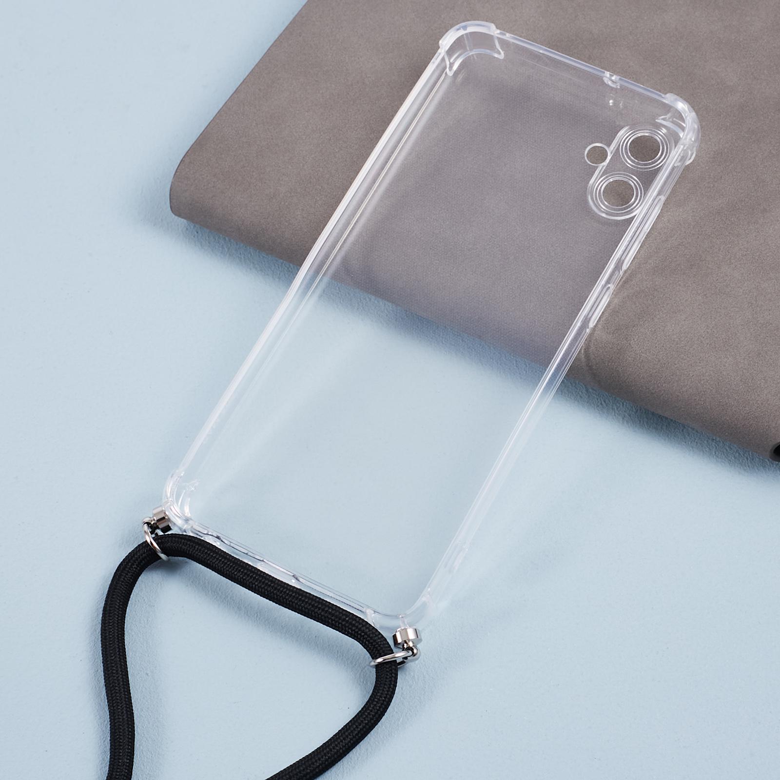 

For Samsung Galaxy A05 4G Case Transparent TPU Phone Cover with Lanyard A