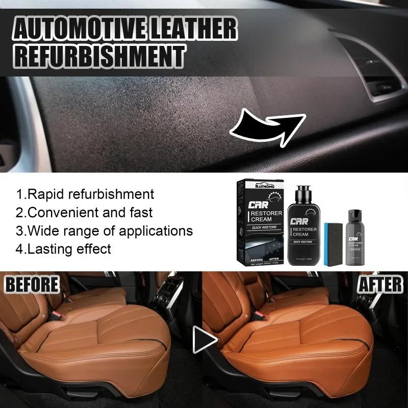 Auto Plastic Leather Repair Agent 30/100ml Car Restorer Cream Washable Refresh Aging Surfaces Care Cleaning Refurbishment Agent
