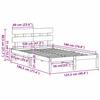 White Bed Frame with Headboard 120 x 190 cm Solid Pine Wood