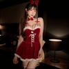 Velvet christmas sexy bunny cosplay Internet celebrity nightclub style New Year's robe stage performance costume