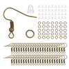 300pcs/Set Hypoallergenic Earring Hook Kit Mix-color Ear Wires Fish Hooks Open Jump Rings Earplugs For Earring Making Repair