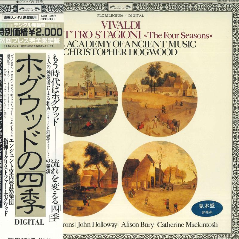 

LP Record CHRISTOPHER HOGWOOD ACADEMY OF ANCI - Vivaldi The Four Seasons L20C5202PROMO L OISEAU LYRE 1983 Japan Obi Classical Used