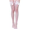 Night spring breeze, long-tube sex stockings, bow white sexy thin-tube stockings, women's sex thigh socks